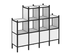 Прямой стеллаж L-16 1694x446x1458 Лофт / Loft images