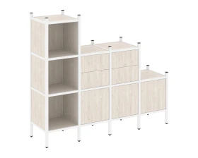 Прямой стеллаж L-17 1278x446x1458 Лофт / Loft images