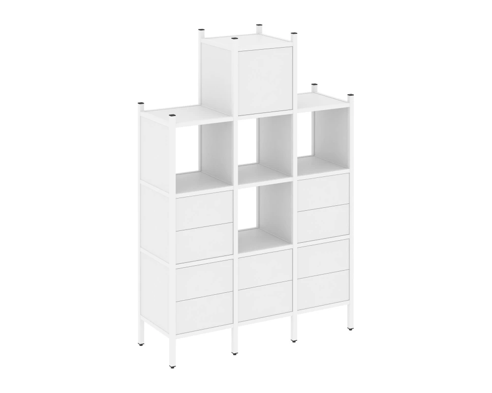 Прямой стеллаж L-18 1278x446x1869 Лофт / Loft