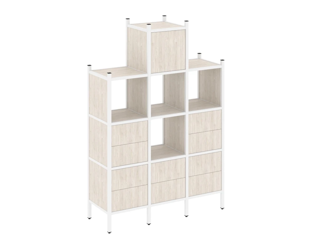 Прямой стеллаж L-18 1278x446x1869 Лофт / Loft