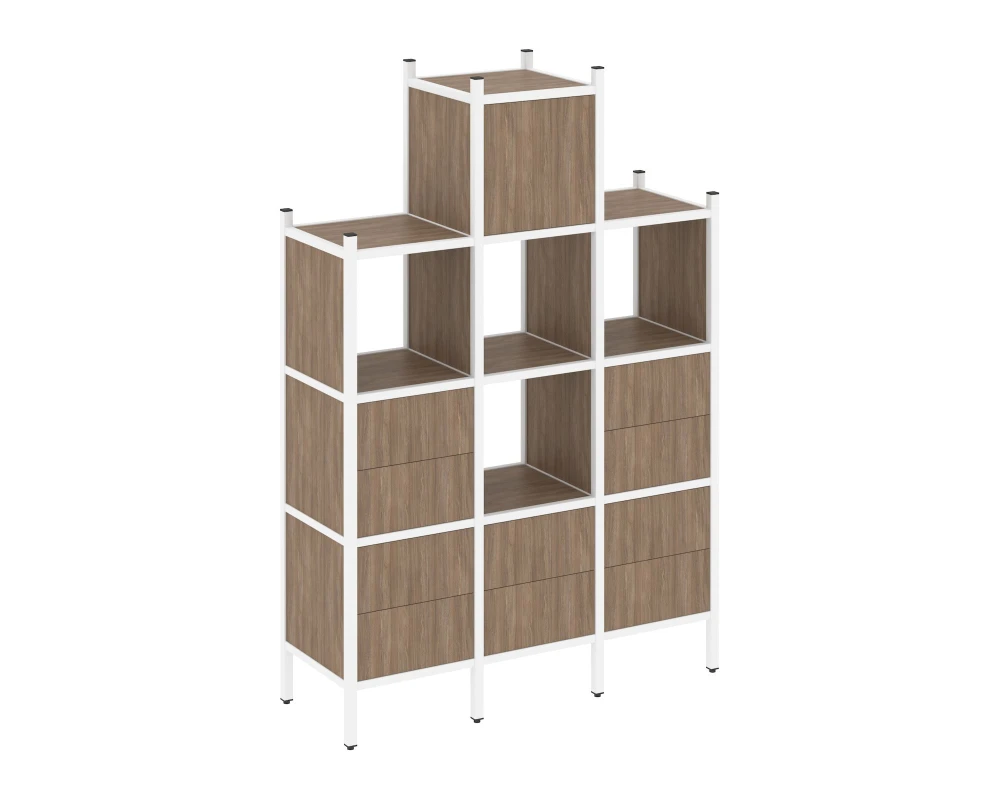 Прямой стеллаж L-18 1278x446x1869 Лофт / Loft