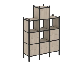 Прямой стеллаж L-18 1278x446x1869 Лофт / Loft images