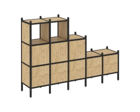 Прямой стеллаж L-19 2110x446x1458 Лофт / Loft images