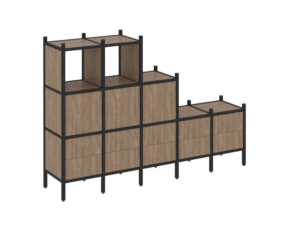 Прямой стеллаж L-19 2110x446x1458 Лофт / Loft