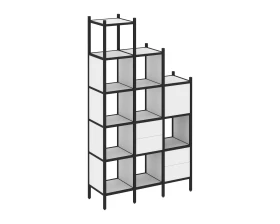 Прямой стеллаж L-21 1278x446x2280 Лофт / Loft images