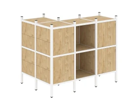 Угловой внешний стеллаж наборный L-51 862x1278x1047 Лофт / Loft images