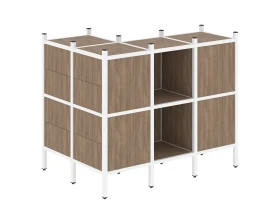 Угловой внешний стеллаж наборный L-51 862x1278x1047 Лофт / Loft images