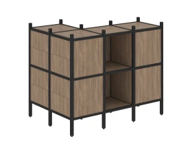 Угловой внешний стеллаж наборный L-51 862x1278x1047 Лофт / Loft images