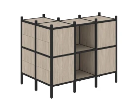 Угловой внешний стеллаж наборный L-51 862x1278x1047 Лофт / Loft images