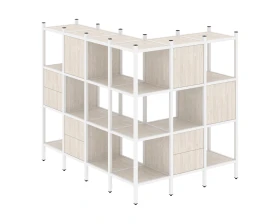 Угловой внешний стеллаж наборный L-52 1694x1278x1458 Лофт / Loft images