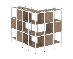 Угловой внешний стеллаж наборный L-52 1694x1278x1458 Лофт / Loft images