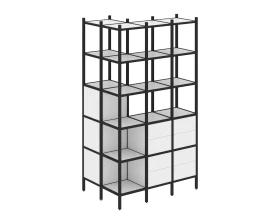 Угловой внешний стеллаж наборный L-54 862x1278x2280 Лофт / Loft images
