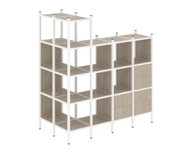 Угловой внешний стеллаж наборный L-57 862x1694x1869 Лофт / Loft images