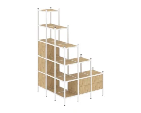 Угловой внешний стеллаж наборный L-59 1278x1278x2280 Лофт / Loft images