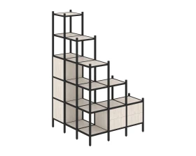 Угловой внешний стеллаж наборный L-59 1278x1278x2280 Лофт / Loft images