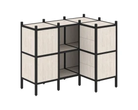 Угловой внутренний стеллаж L-28 1278x862x1047 Лофт / Loft images