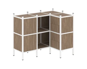 Угловой внутренний стеллаж L-28 1278x862x1047 Лофт / Loft images