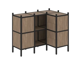 Угловой внутренний стеллаж L-28 1278x862x1047 Лофт / Loft images