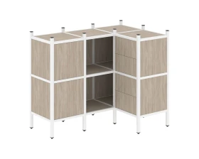 Угловой внутренний стеллаж L-28 1278x862x1047 Лофт / Loft images