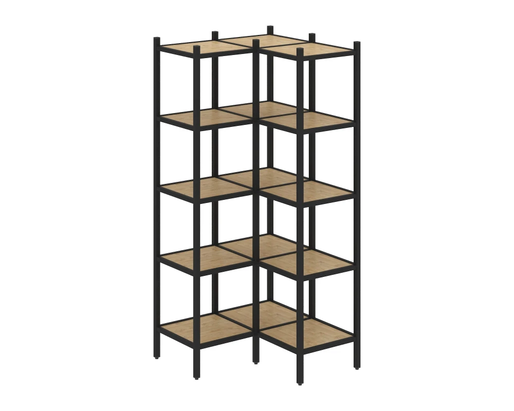 Угловой внутренний стеллаж L-32 862x862x1869 Лофт / Loft