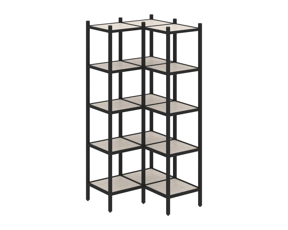 Угловой внутренний стеллаж L-32 862x862x1869 Лофт / Loft