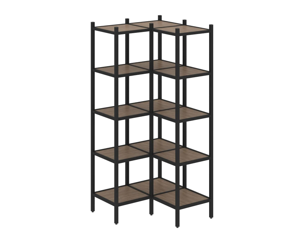 Угловой внутренний стеллаж L-32 862x862x1869 Лофт / Loft