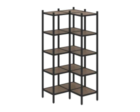 Угловой внутренний стеллаж L-32 862x862x1869 Лофт / Loft images