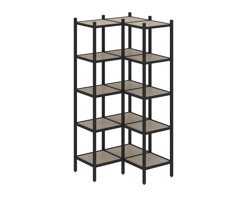 Угловой внутренний стеллаж L-32 862x862x1869 Лофт / Loft