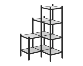 Угловой внутренний стеллаж L-36 862x862x1458 Лофт / Loft images