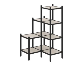 Угловой внутренний стеллаж L-36 862x862x1458 Лофт / Loft images