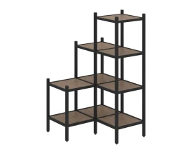 Угловой внутренний стеллаж L-36 862x862x1458 Лофт / Loft images