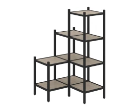 Угловой внутренний стеллаж L-36 862x862x1458 Лофт / Loft images