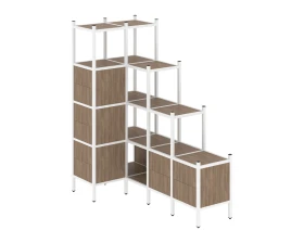 Угловой внутренний стеллаж L-42 862x1694x1869 Лофт / Loft images