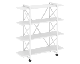 Стеллаж на колесных опорах - 4 полки 1200х400х1334 Лофт / Loft images