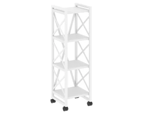 Стеллаж на колесных опорах - 4 полки 400х400х1334 Лофт / Loft images