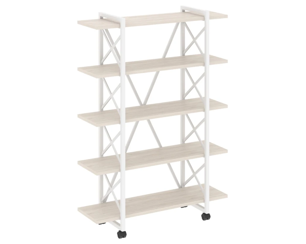 Стеллаж на колесных опорах - 5 полок 1200х400х1704 Лофт / Loft