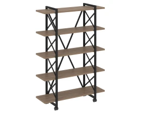 Стеллаж на колесных опорах - 5 полок 1200х400х1704 Лофт / Loft images
