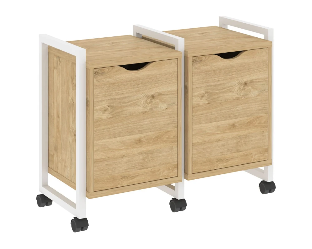 Тумба на колесных опорах наборная. Вариант №2 970х460х767 Лофт / Loft