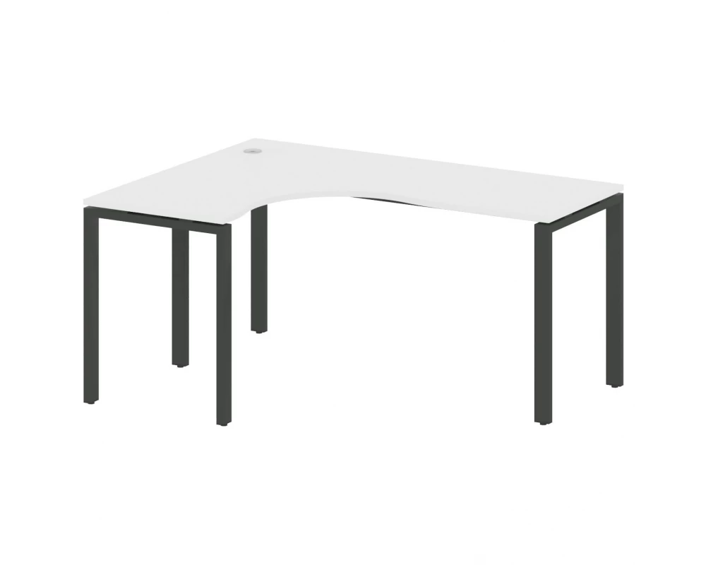 Стол криволинейный левый на П-образном м/к 160x120x75 Metal System
