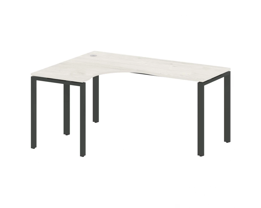 Стол криволинейный левый на П-образном м/к 160x120x75 Metal System