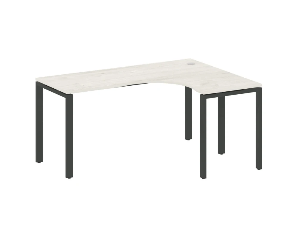 Стол криволинейный правый на П-образном м/к 160x120x75 Метал Систем / Metal System