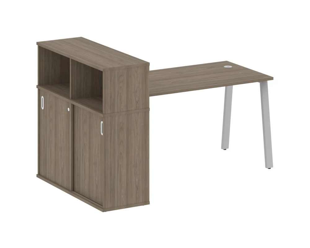 Стол письменный на А-образном м/к с опорным шкафом-купе 181x112x109,8 Metal System