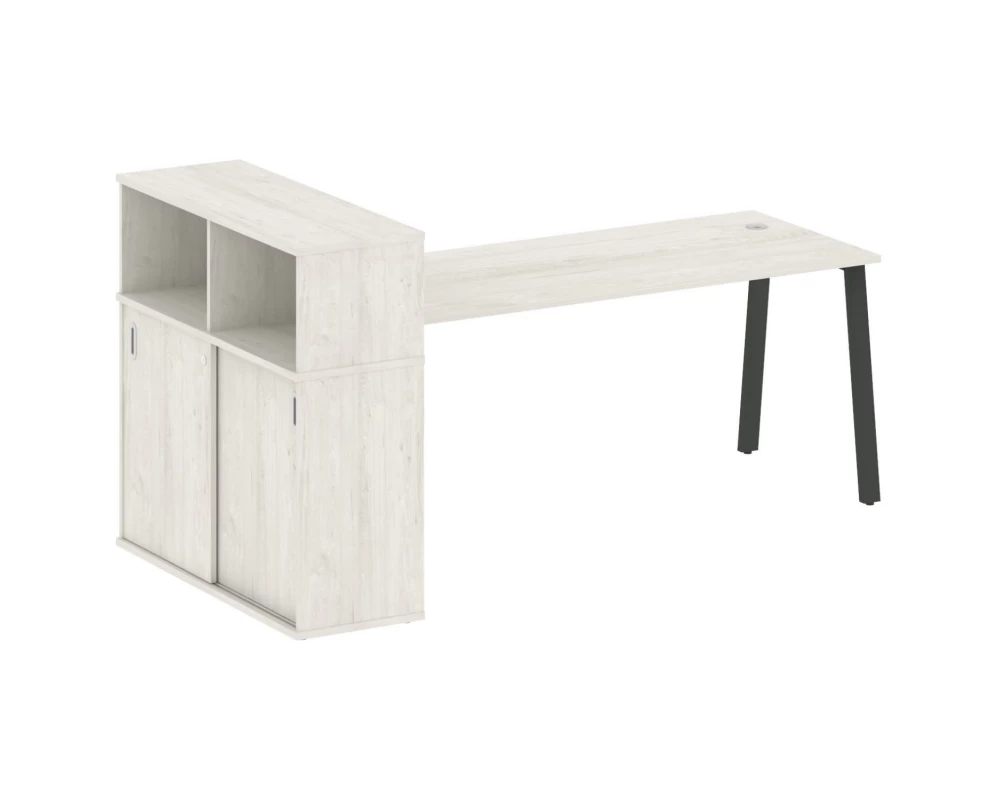 Стол письменный на А-образном м/к с опорным шкафом-купе 221x112x109,8 Metal System