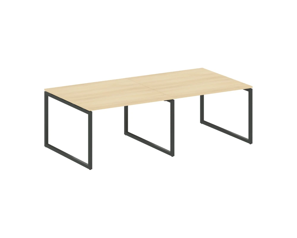 Перег. стол (2 столешницы) на О-образном м/к 2400x1235x750 Метал Систем Куатро 4х4 / Metal System Quattro 4x4