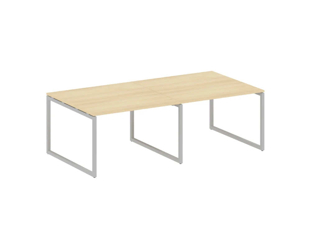 Перег. стол (2 столешницы) на О-образном м/к 2400x1235x750 Метал Систем Куатро 4х4 / Metal System Quattro 4x4