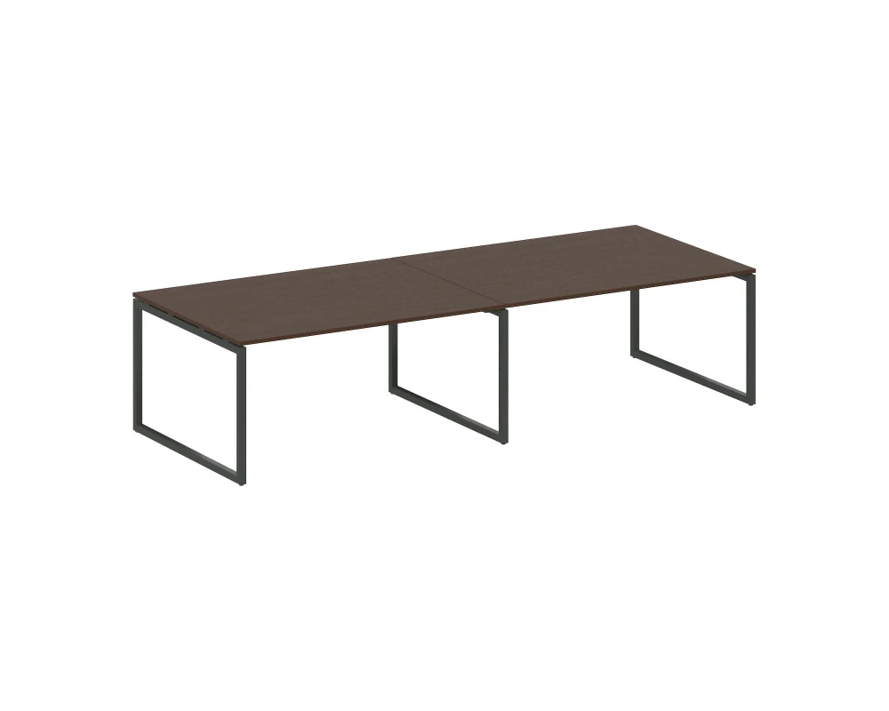 Перег. стол (2 столешницы) на О-образном м/к 3200x1235x750 Метал Систем Куатро 4х4 / Metal System Quattro 4x4