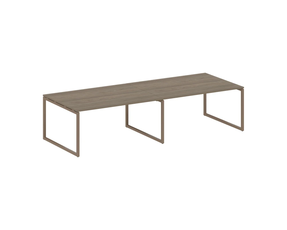 Перег. стол (2 столешницы) на О-образном м/к 3200x1235x750 Метал Систем Куатро 4х4 / Metal System Quattro 4x4