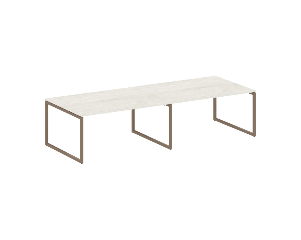 Перег. стол (2 столешницы) на О-образном м/к 3200x1235x750 Метал Систем Куатро 4х4 / Metal System Quattro 4x4