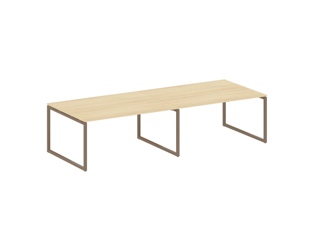 Перег. стол (2 столешницы) на О-образном м/к 3200x1235x750 Метал Систем Куатро 4х4 / Metal System Quattro 4x4