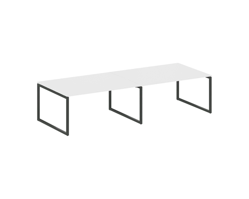 Перег. стол (2 столешницы) на О-образном м/к 3200x1235x750 Метал Систем Куатро 4х4 / Metal System Quattro 4x4
